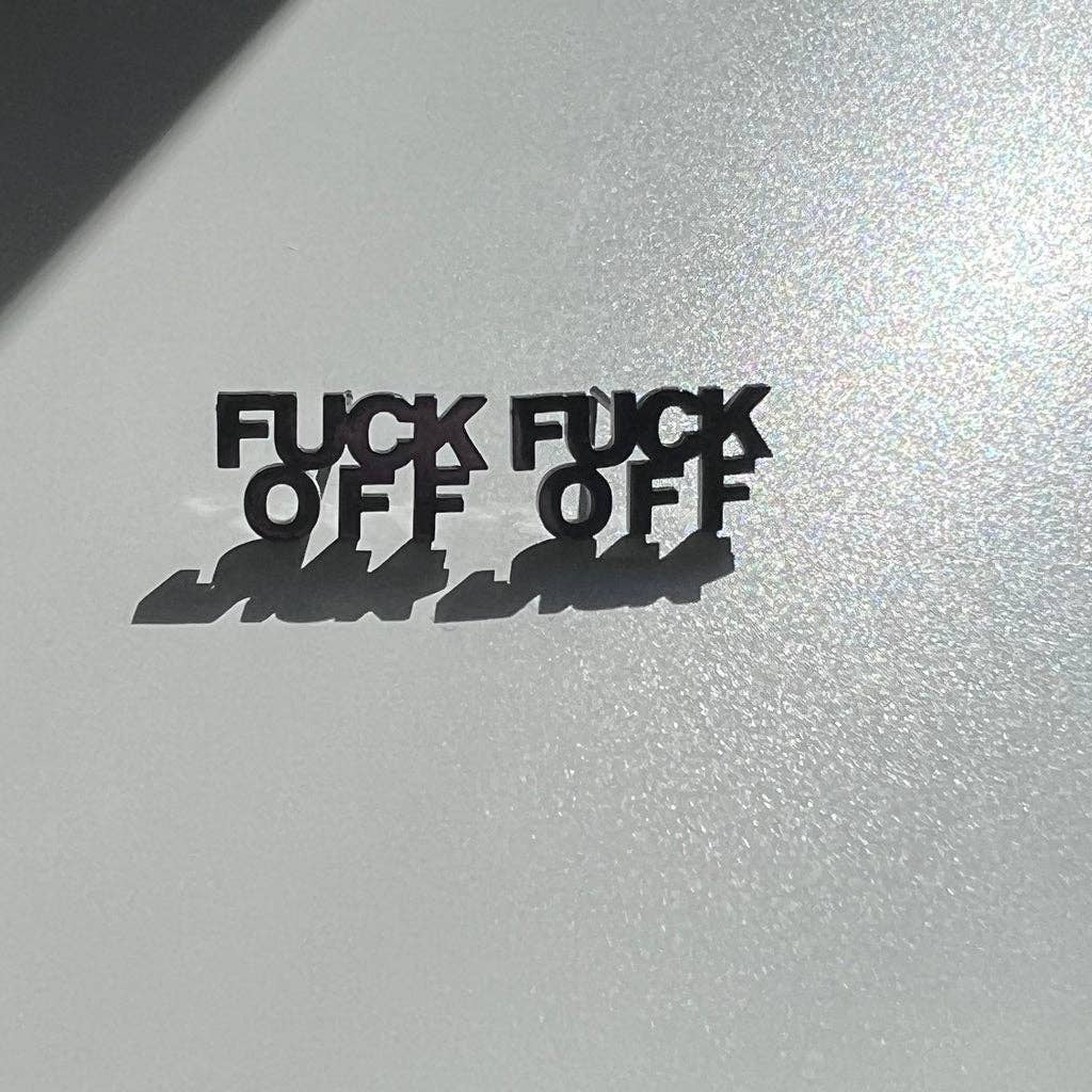 Swear Word Earrings (F*ck Off)