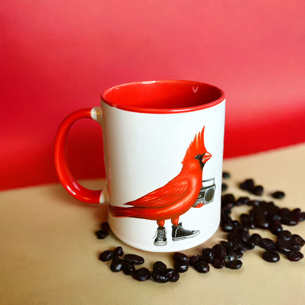 Cardinal Wearing Converse Mug