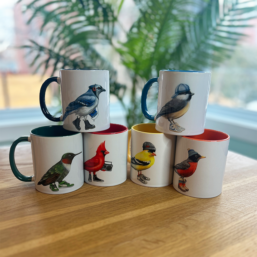 Cardinal Wearing Converse Mug