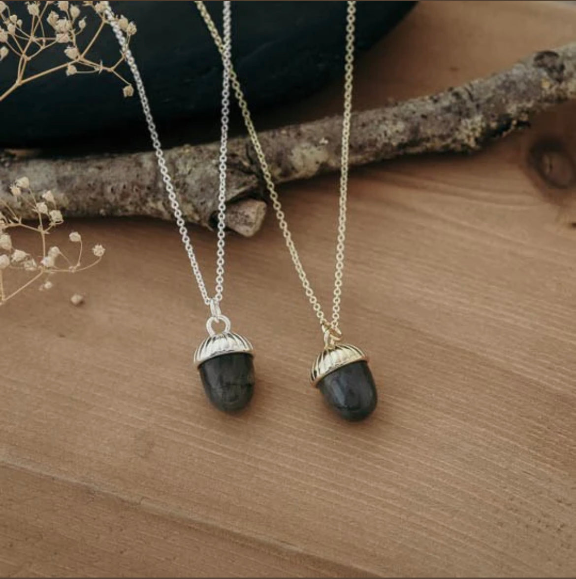 Acorn Stone Necklace