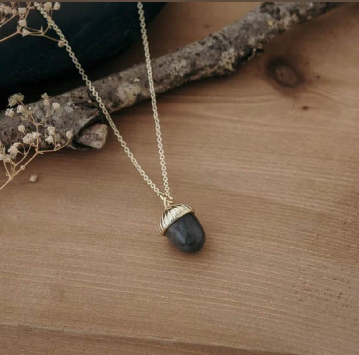 Acorn Stone Necklace