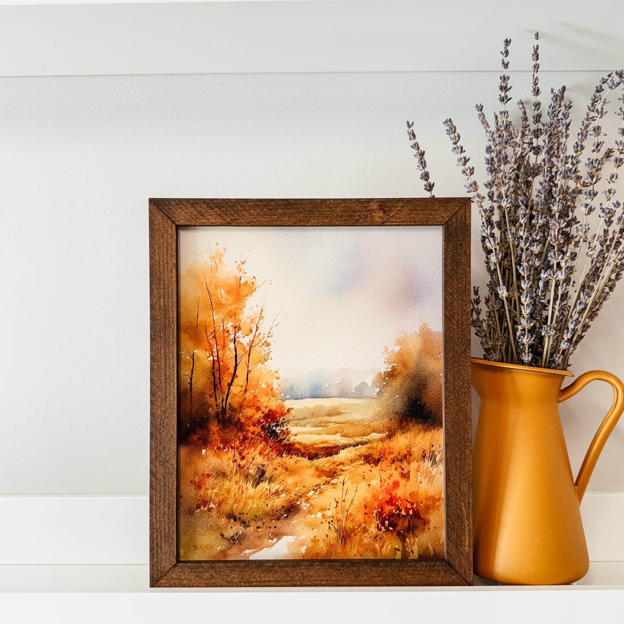Fall Watercolour 3 Framed Wood Sign | Autumn Sign
