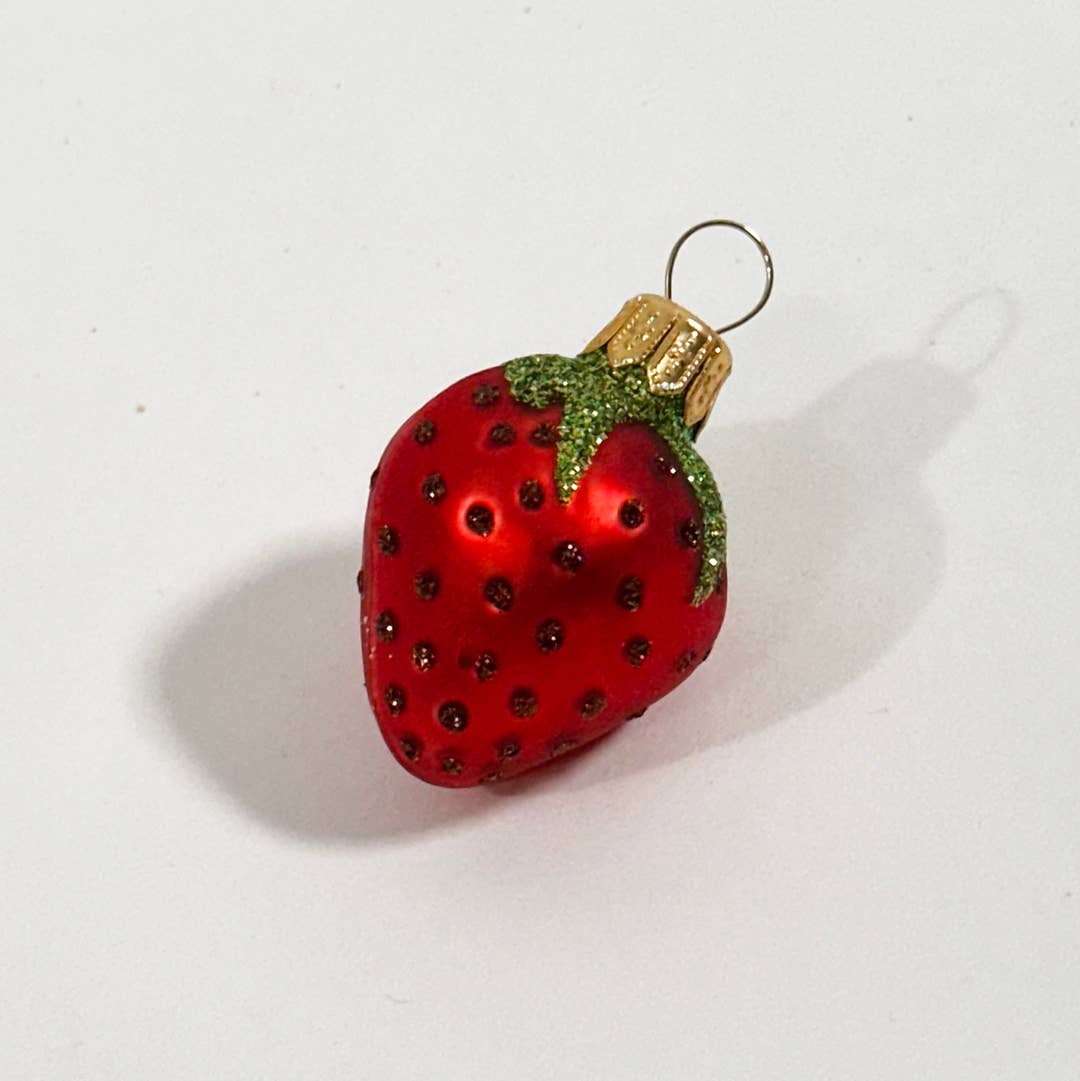 Glass Christmas Ornament "Strawberry"