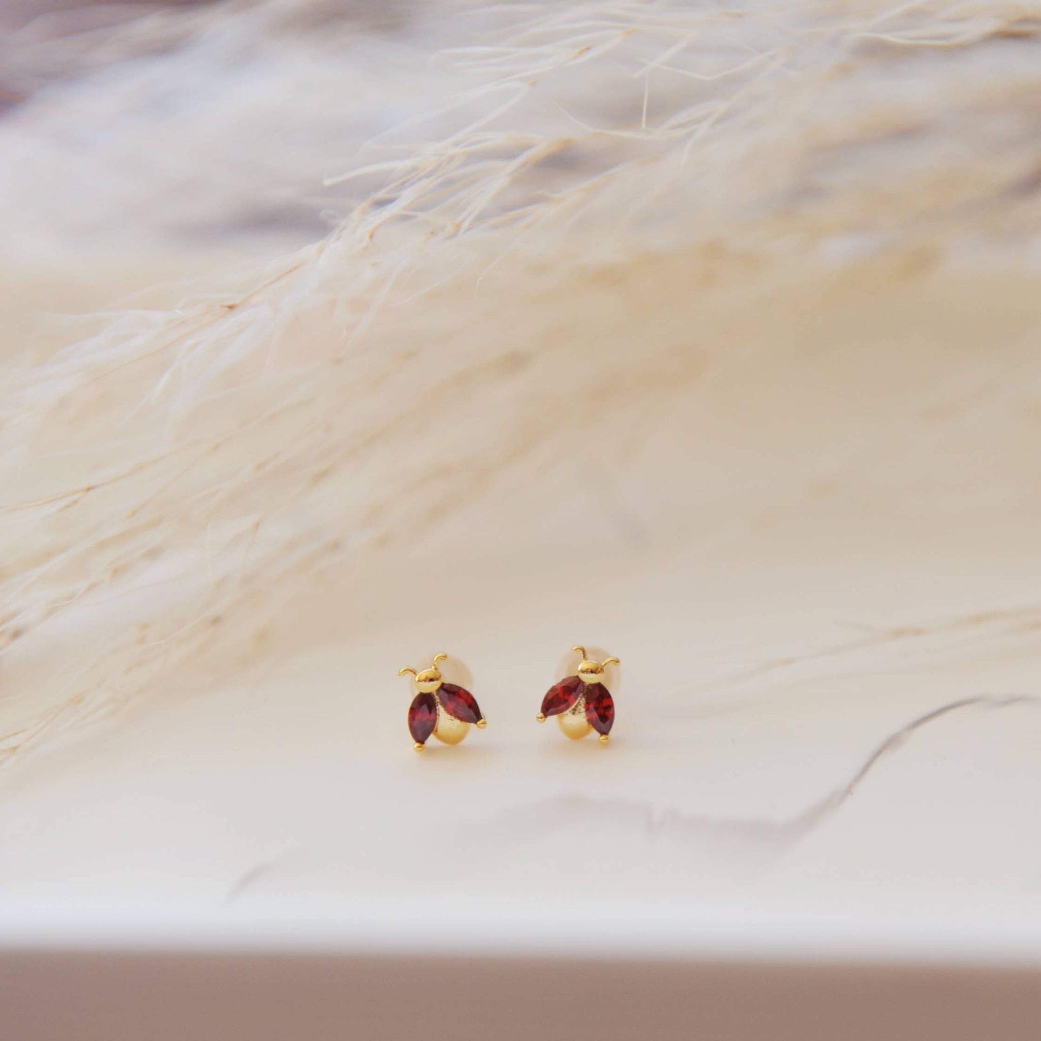 Ladybug Stud Earrings