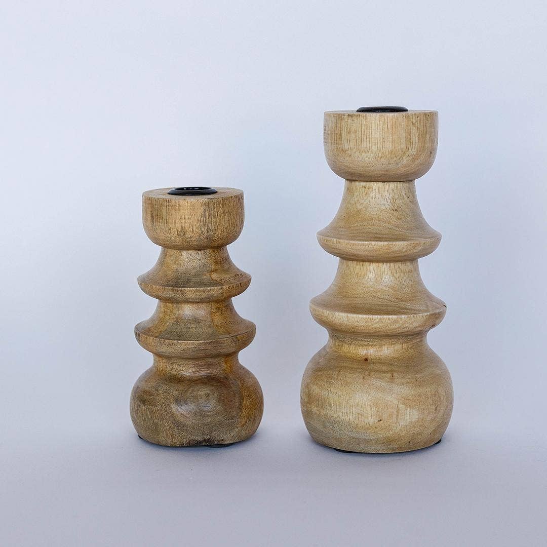 Small Wooden Candle Holder